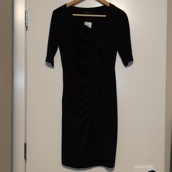 NWT 3/4 sleeve purple asymmetrical dress - Picture 4 of 5